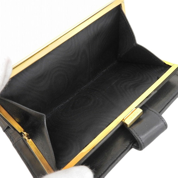 Chanel Coco mark logo long wallet with pouch lambskin black - Picture 4 of 7